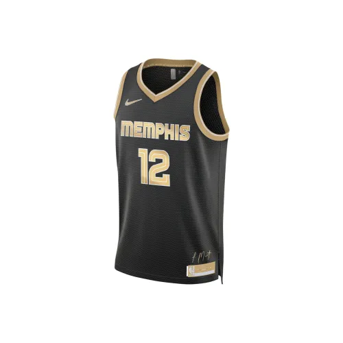 Nike Dri Fit SS24 Swingman Джерси Баскетбол Джерси Мужской Черный Золотой