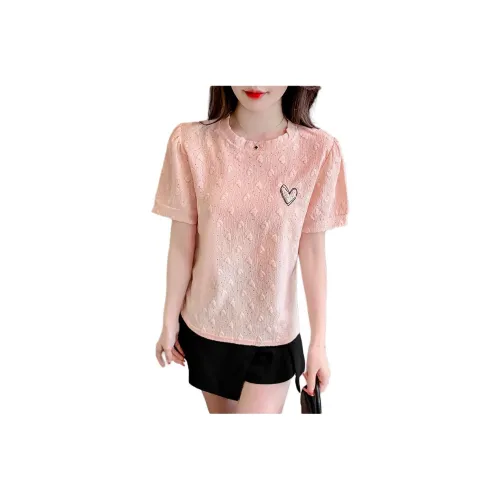 Mu Xiao Xin Рукав-буф Т-рубашка Женская