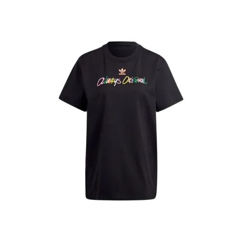 Adidas Originals Т-рубашка с рукавом-трубой женская черная