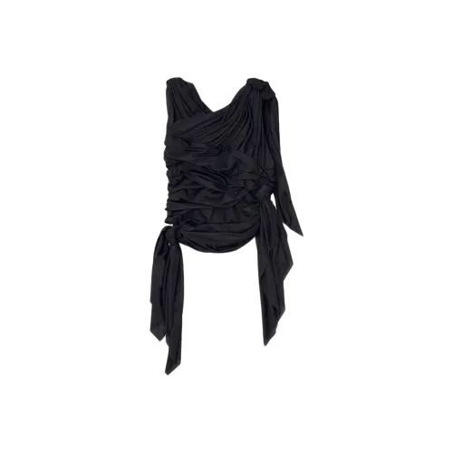 DIESEL SS25 КРОП ТОП Женский Черный