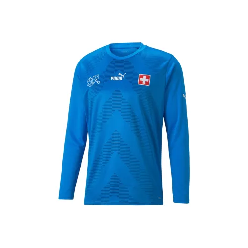 PUMA Швейцарский Футбол Голкипер Длинный Рукав Футбол Джерси Мужской Синий