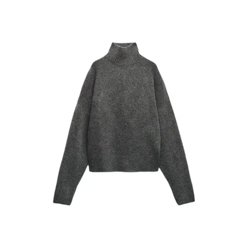 ZARA Средне-серые Женские Свитеры