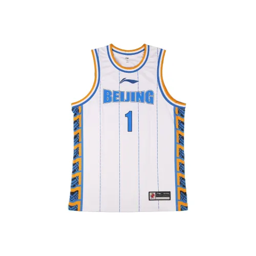 Подкладка Basketball Collection Баскетбольная Джерси Beijing Shougang Alliance Edition Ceng Fanbo Размер 1 Мужская Белая