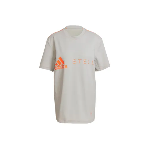 Adidas x Stella McCartney Рукав с спущенным плечом T-рубашка Женская Серый