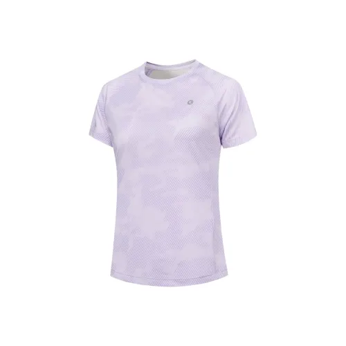 QIAODAN T-рубашка Женская Frosty Purple с принтом