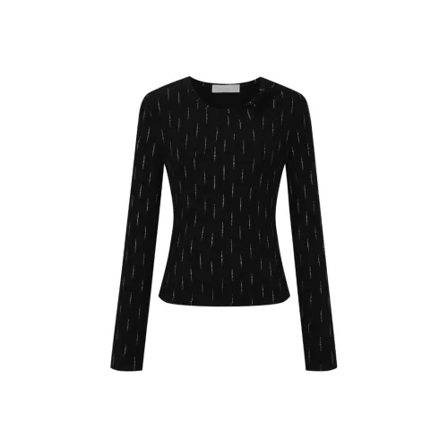 Three Quarters T-Shirt Женская Черная