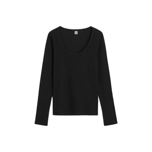 TOTEME SS24 Стандартная T Рубашка Женская Черная