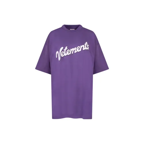 Vetements Фиолетовые Женские Т-рубашки