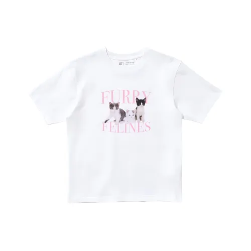 UNIQLO x Walter Chandoha Walter Chandoha Collaboration T-рубашка Женская Белая