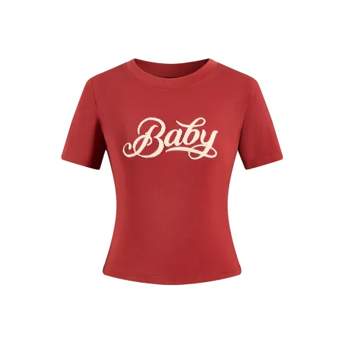 A21 Ржаво-красные Женские футболки