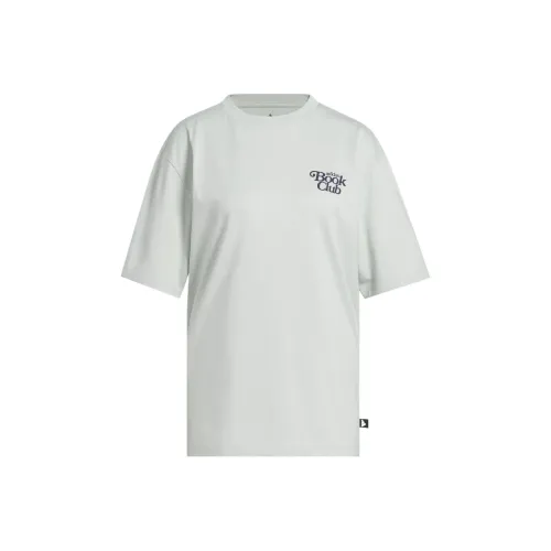 Adidas Рукав с спущенным плечом T-рубашка Женская Фантастический Серебряный