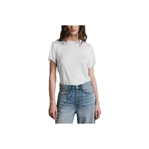RAG BONE Michal Linen Tee T-Shirt Женская Белая