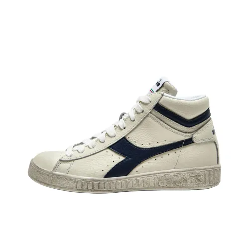 DIADORA GAME L Slip-resistant Abrasion-resistant High Top Skateboard Shoes Unisex White DIADORA GAME L Противоскользящие Износостойкие Высокие Кроссовки для Скейтбординга Унисекс Белые