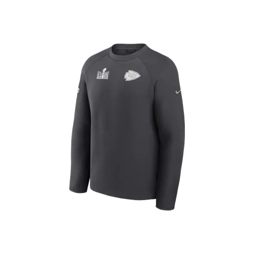nike NFL Пуловер Crew Регби Джерси KANSAS CITY Chiefs Мужской Антрацит