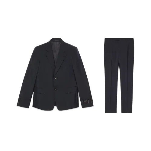 GUCCI SS24 Бизнес-костюм Мужской Темно-синий