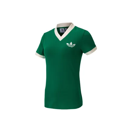 Adidas Originals Adicolor Комплект с короткими рукавами T-рубашка Женская Зеленая