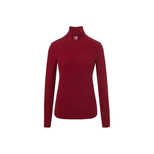 LOFT SHINE Длинный рукав Т-рубашка Женская Бордовый