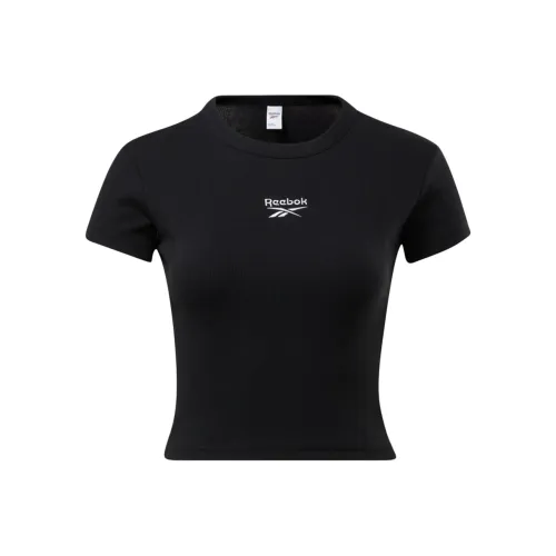 Reebok Cl Wde Ribbed Tee T Shirt Женская Черная
