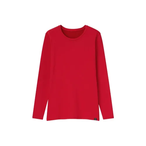 UNIQLO T-рубашка Женская Кораллово-красный