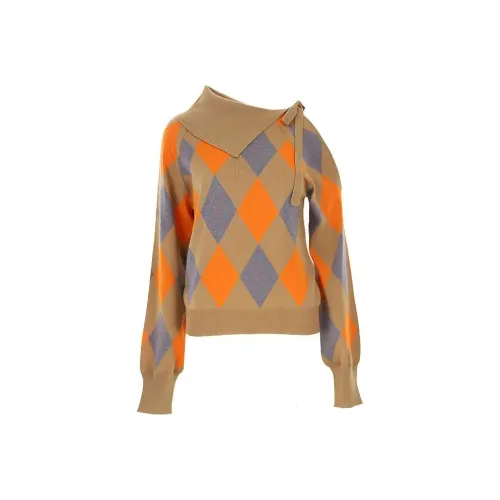 MSGM Апельсин Серый Женские Свитеры