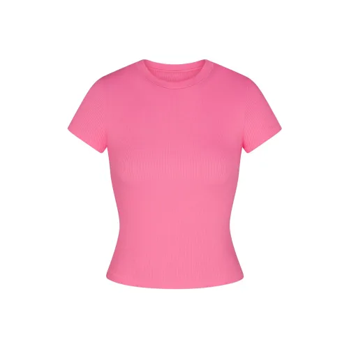 SKIMS T-Shirt Женская Карамельный Коричневый Розовый