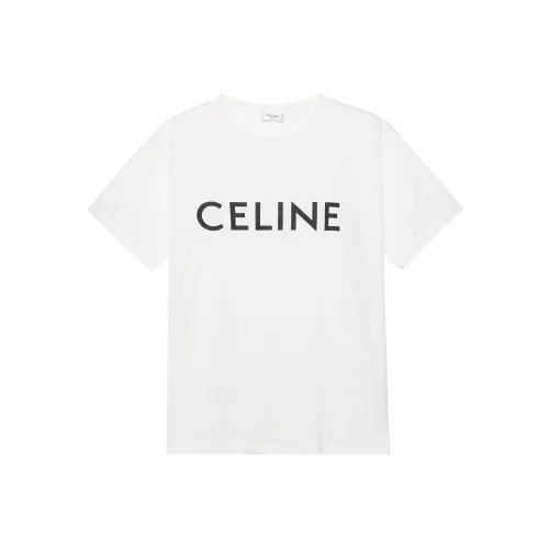 CELINE SS22 Рукав с оборванным плечом T-рубашка Женская Белая