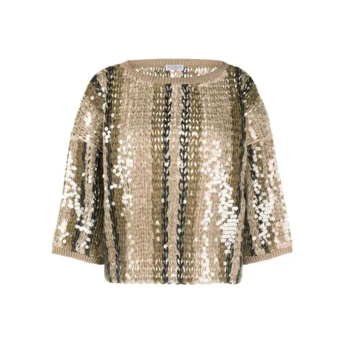 BRUNELLO CUCINELLI SS23 Свитер Женский Золотой