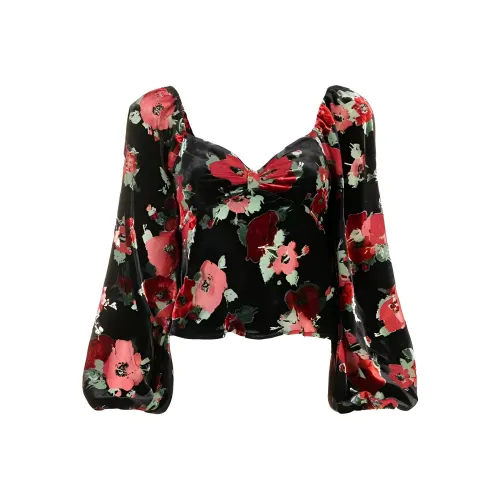 Rixo Стандартная T-рубашка Женская Черная