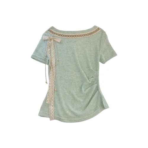 OUBO Зеленые Женские Футболки