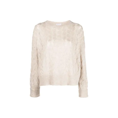 Brunello Cucinelli Бежевые Женские Свитеры