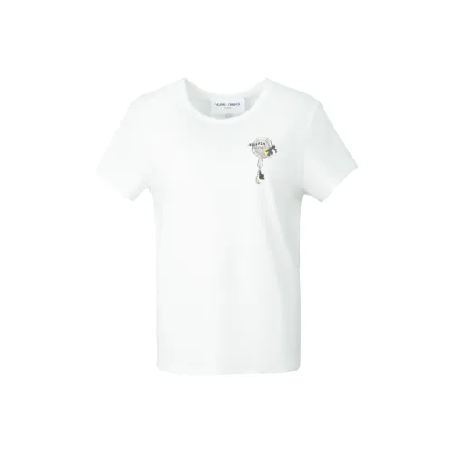 Valeria Obbaco Стандартная T-рубашка Женская Белая