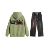 Комплект (Мох Зеленый Топ + Черные Джинсы)