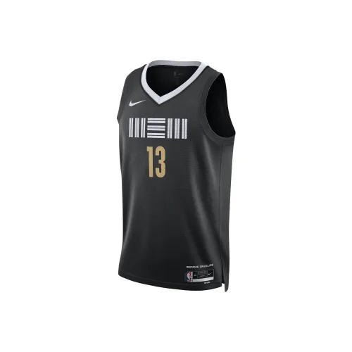 Nike Dri Fit Баскетбольная Джерси Городская Edition 2023 24 Сезон Memphis Grizzlies Jaren Jackson Jr. Размер 13 Мужской Черный