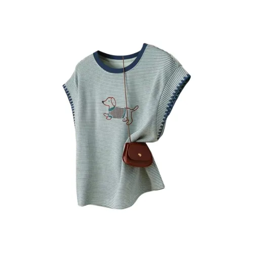 KYKW Flutter-рукав Т-рубашка Женская Зеленая