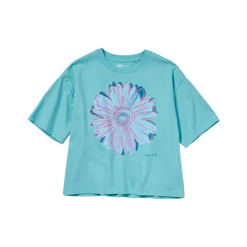 UNIQLO × Andy Warhol Изумрудно-зеленый Женские Короткие топы