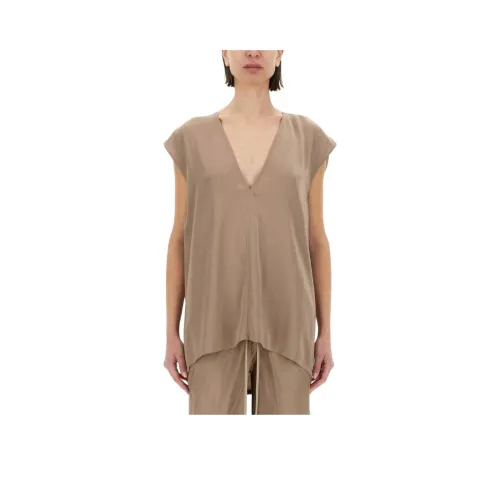 RICK OWENS совместный бренд RO Майка Женская Светлый Умбра