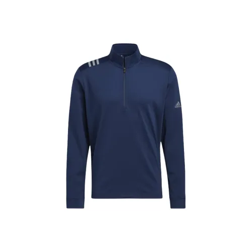 Adidas ADVANTAGE Полузастежка GOLF Пуловер Одежда для гольфа Мужской Коллегиальный морской синий