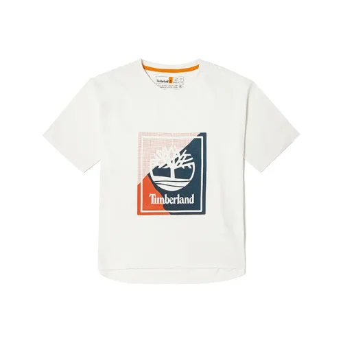 TIMBERLAND Винтажные белые женские футболки с коротким рукавом