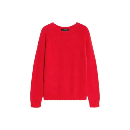 MaxMara Ghiacci Коллекция Альпака And Хлопок Свитер Женские Красный