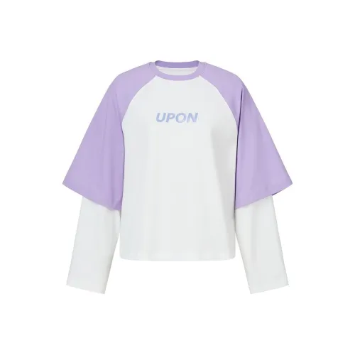 UPON PRO SS22 Mock Два предмета Длинный рукав Т-рубашка Женская Белая