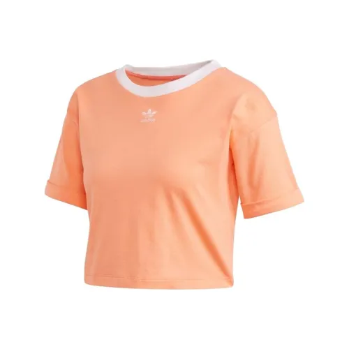 adidas originals Оранжево-красные Женские Короткие топы