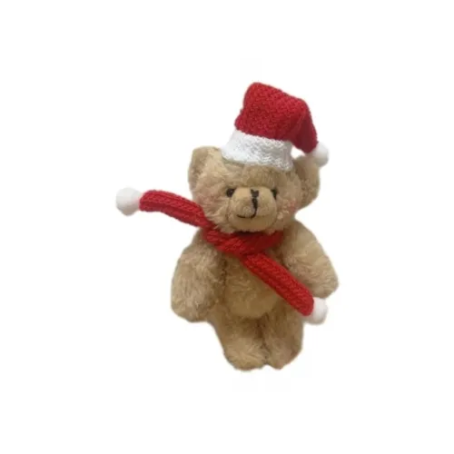 JIUJI Милый Белый Медведь Шарф Румяна Медвежонок Брелок Украшение Куклы Плюшевый Подвеска 14 см Высота