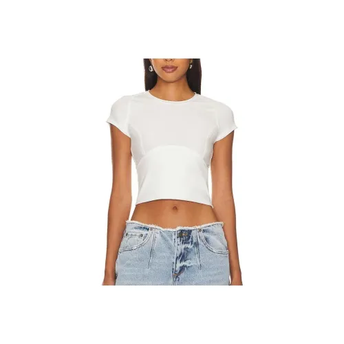 FREE PEOPLE Реглан-рукав T-рубашка Женская Белая