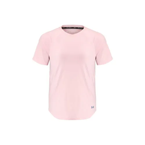 Under Armour Рукав реглан T-рубашка Женская Розовая
