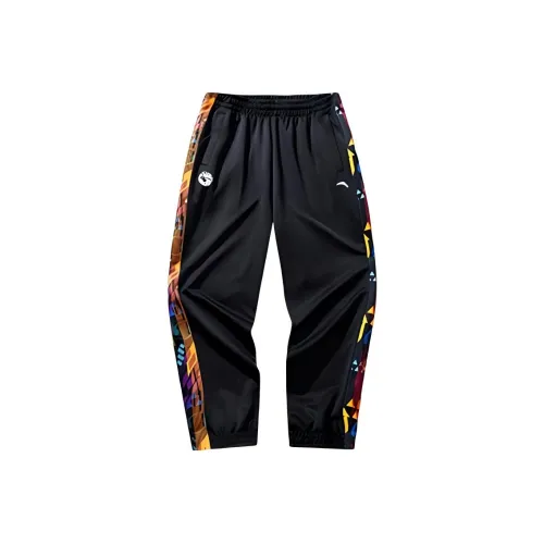 Anta Basketball Collection Повседневные штаны Мужские Основной черный Красный перец