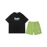 Чёрный с короткими рукавами + Неоново-зелёный с короткими рукавами