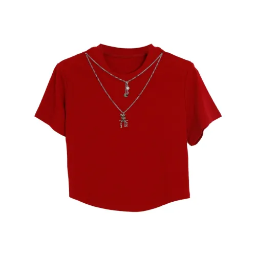 SETIROM Бургундский Женские Короткие Топы