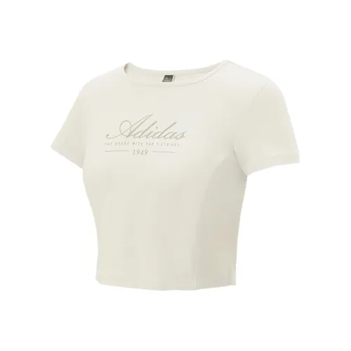 Adidas T-Shirt Женская Чудесный Белый