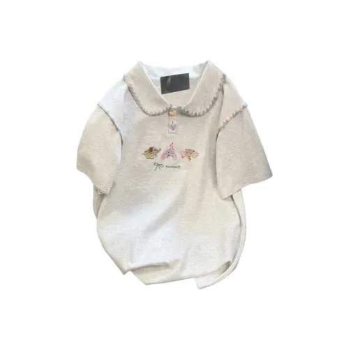 FEIERDAOSHANGDEMAO Т-рубашка с оборванным рукавом женская серая