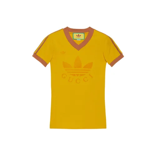 GUCCI X ADIDAS Originals T Рубашка Женская Желтая